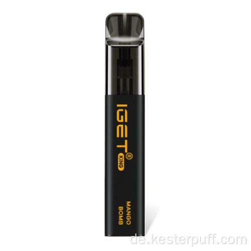 Original Iget King Disposable Vape Device Iced Traube